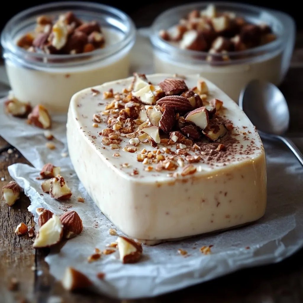 Zimtparfait mit Mandelkrokant