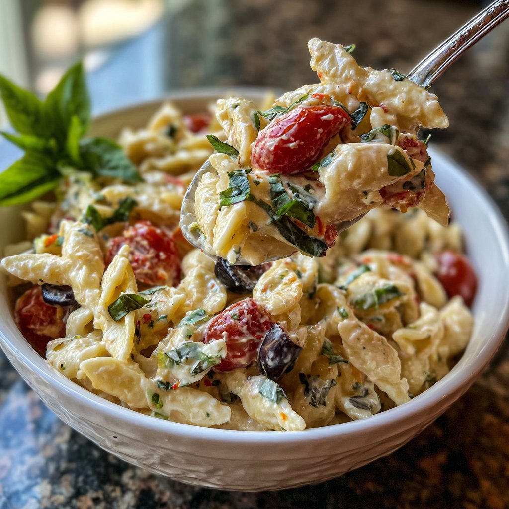 Mediterraner Nudelsalat Cremig