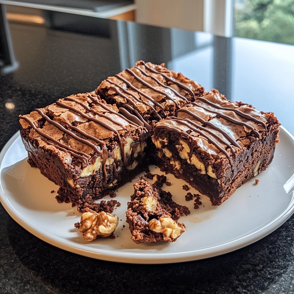Fudgy Chewy Browkies (Brookies)