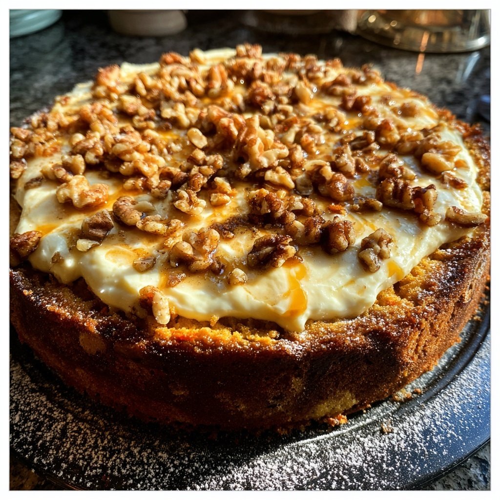 Karottenkuchen Mit Frischkäse Topping