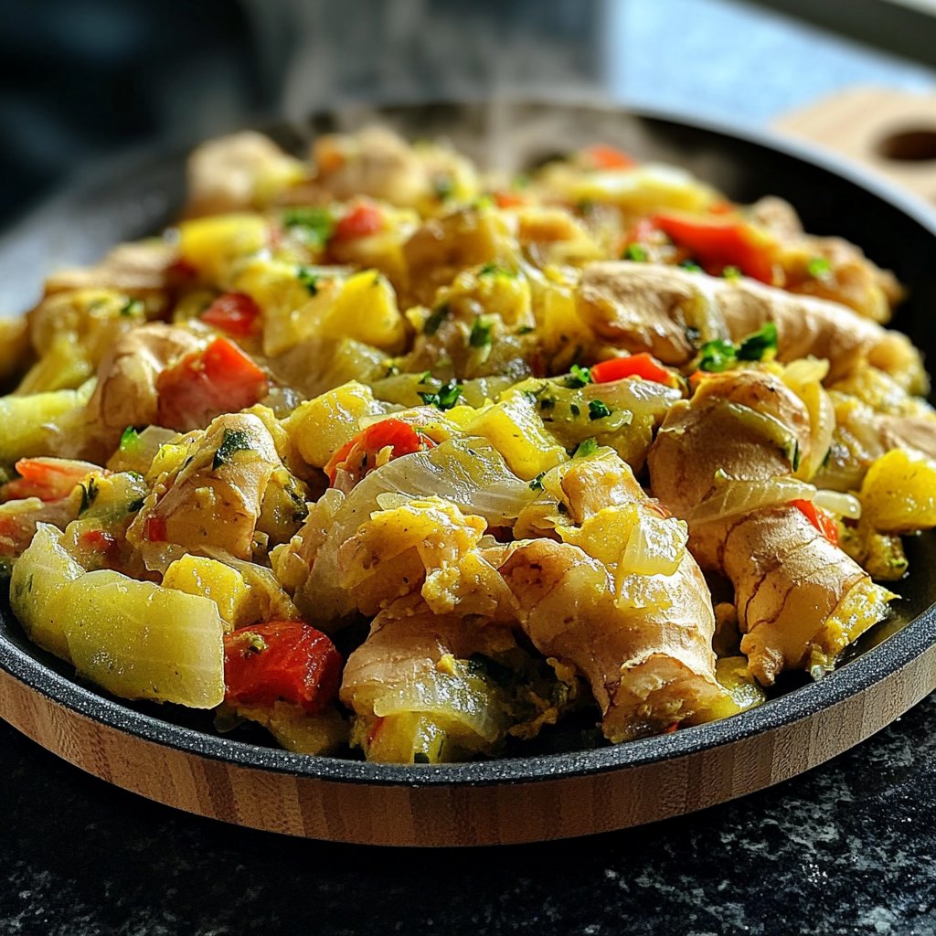 Gemüsepfanne mit Ingwer