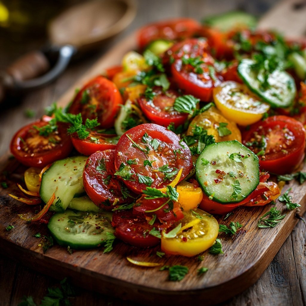 Tomaten Gurken Salat Zum Grillen