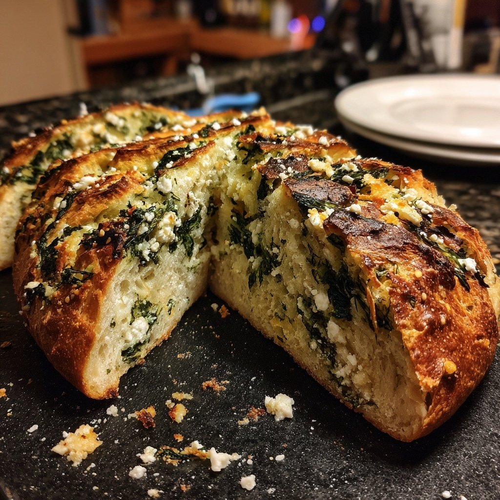 Zupfbrot Mit Spinat Und Feta