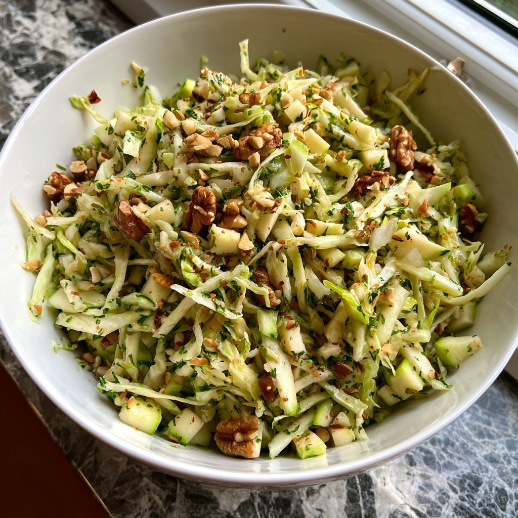 Chinakohl-Apfel-Salat mit veganem Joghurtdressing