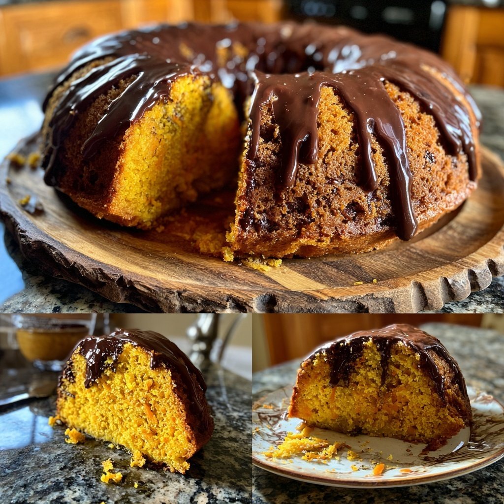 Karottenkuchen Mit Zartbitter Glasur